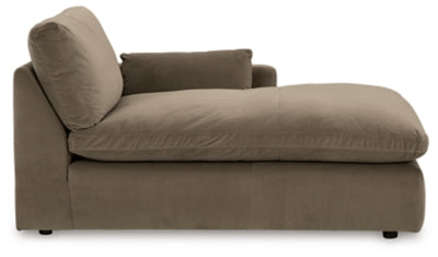 Right-Arm Facing Corner Chaise In Solid Cocoa Fabric