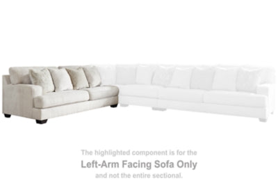 Left-Arm Facing Sofa In Solid Parchment Fabric