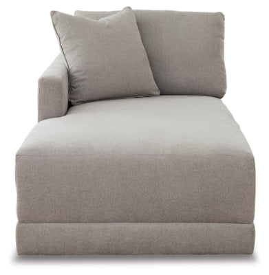 Left-Arm Facing Corner Chaise In Solid Shadow Fabric
