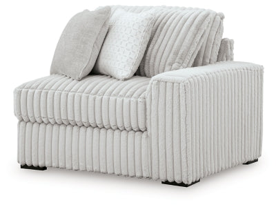 Right-Arm Facing Corner Chair In Solid Alloy Fabric