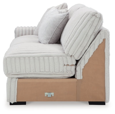 Left-Arm Facing Sofa In Solid Alloy Fabric