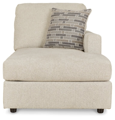 Right-Arm Facing Corner Chaise In Solid Linen Fabric