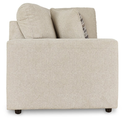 Left-Arm Facing Sofa with Corner Wedge In Solid Linen Fabric