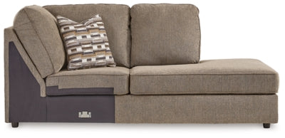 Right-Arm Facing Corner Chaise In Solid Briar Fabric