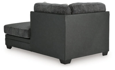 Right-Arm Facing Corner Chaise In Solid Graphite Fabric