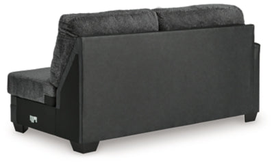 Left-Arm Facing Sofa In Solid Graphite Fabric