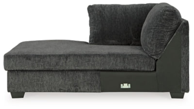 Left-Arm Facing Corner Chaise In Solid Shadow Fabric