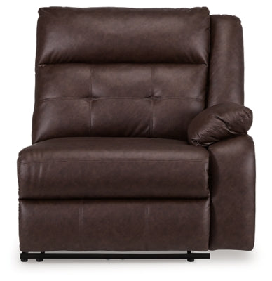 Right-Arm Facing Power Recliner In Solid Walnut Fabric
