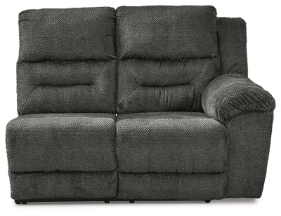 Right-Arm Facing Power Reclining Loveseat In Solid Smoke Fabric