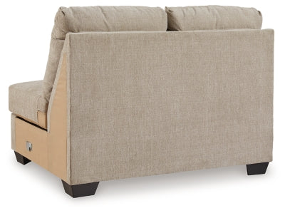 Armless Loveseat In Solid Cork Fabric