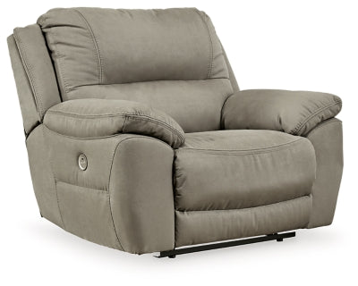 Oversized Power Recliner In Solid Putty Next-Gen Gaucho;Fabric