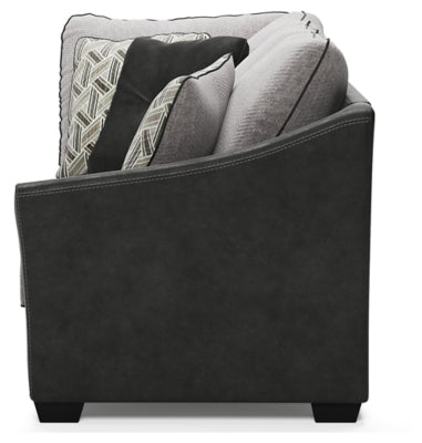 Right-Arm Facing Sofa with Corner Wedge In Solid Pewter Fabric