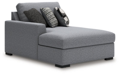Left-Arm Facing Corner Chaise In Solid Salt and Pepper Fabric;Performance Fabric;Next-Gen Nuvella™