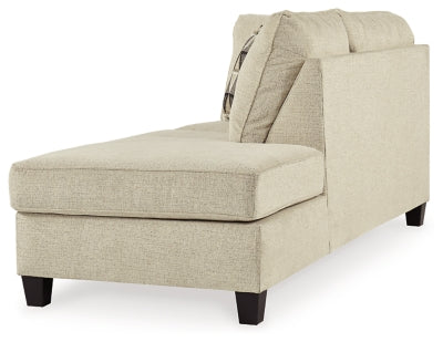 Right-Arm Facing Corner Chaise In Solid Natural Fabric