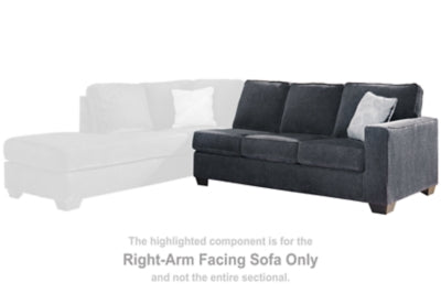 Right-Arm Facing Sofa In Solid Slate Fabric