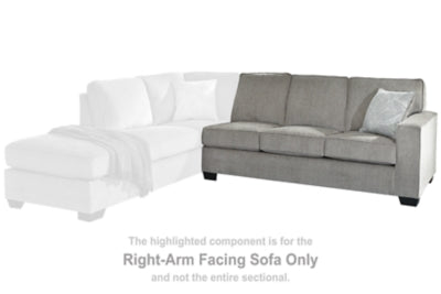 Right-Arm Facing Sofa In Solid Alloy Fabric