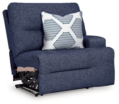 Right-Arm Facing Power Recliner In Solid Navy Performance Fabric;Next-Gen Nuvella™;Fabric