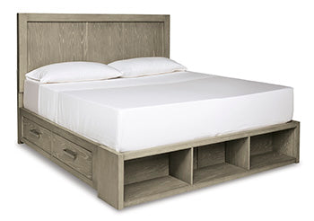 Fawnburg King Storage Footboard with Rails and Slats