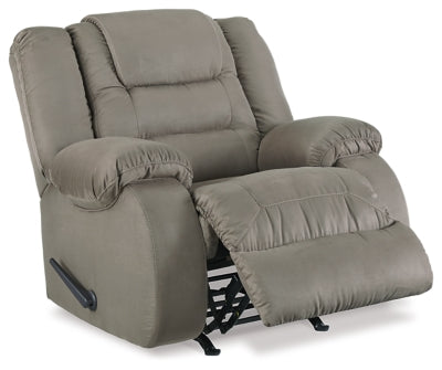 Recliner In Solid Cobblestone Fabric