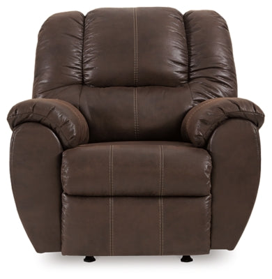 Recliner In Solid Walnut Fabric