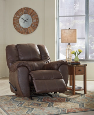 Recliner In Solid Walnut Fabric