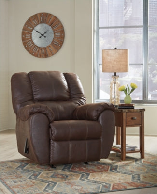 Recliner In Solid Walnut Fabric
