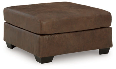 Oversized Accent Ottoman In Solid Coffee Fabric