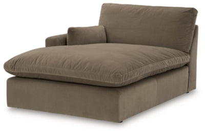 Left-Arm Facing Corner Chaise In Solid Cocoa Fabric