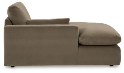 Left-Arm Facing Corner Chaise In Solid Cocoa Fabric