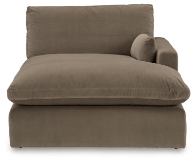 Right-Arm Facing Corner Chaise In Solid Cocoa Fabric