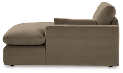 Right-Arm Facing Corner Chaise In Solid Cocoa Fabric
