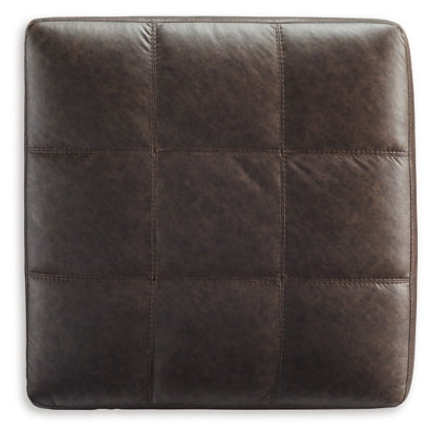 Oversized Accent Ottoman In Solid Umber Fabric