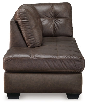 Left-Arm Facing Corner Chaise In Solid Umber Fabric