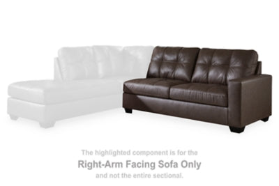 Right-Arm Facing Sofa In Solid Umber Fabric