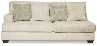 Left-Arm Facing Sofa In Solid Parchment Fabric