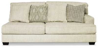 Right-Arm Facing Sofa In Solid Parchment Fabric