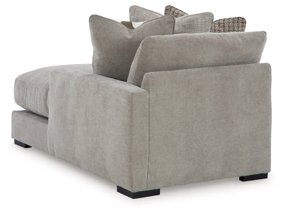 Right-Arm Facing Corner Chaise In Solid Flax Fabric