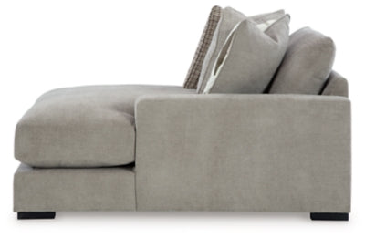 Right-Arm Facing Corner Chaise In Solid Flax Fabric