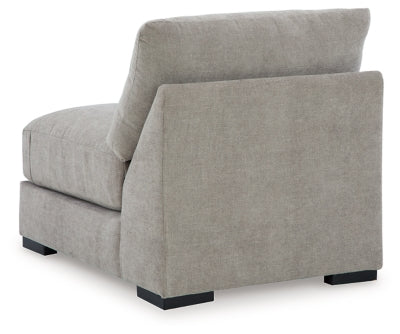 Armless Chair In Solid Flax Fabric