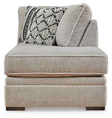 Right-Arm Facing Corner Chaise In Solid Sisal Fabric