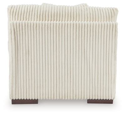 Armless Chair In Solid Ivory Fabric