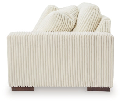 Right-Arm Facing Corner Chair In Solid Ivory Fabric