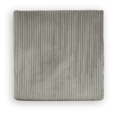 Oversized Accent Ottoman In Solid Fog Fabric