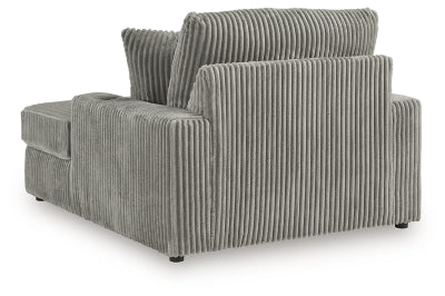 Chaise In Solid Fog Fabric