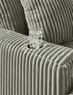 Chaise In Solid Fog Fabric