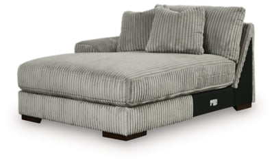 Left-Arm Facing Corner Chaise In Solid Fog Fabric