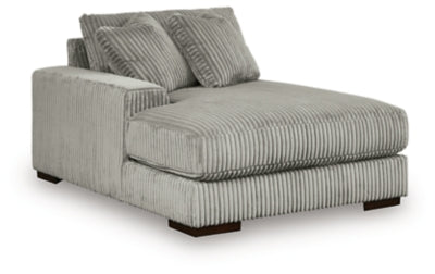Left-Arm Facing Corner Chaise In Solid Fog Fabric