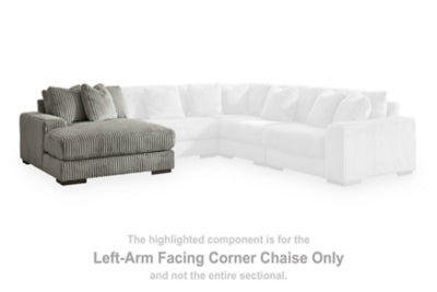 Left-Arm Facing Corner Chaise In Solid Fog Fabric