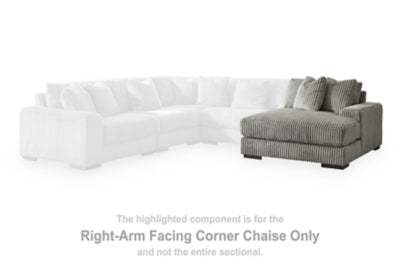 Right-Arm Facing Corner Chaise In Solid Fog Fabric