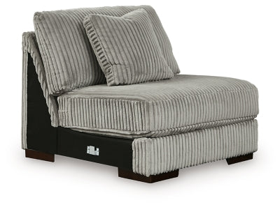 Armless Chair In Solid Fog Fabric